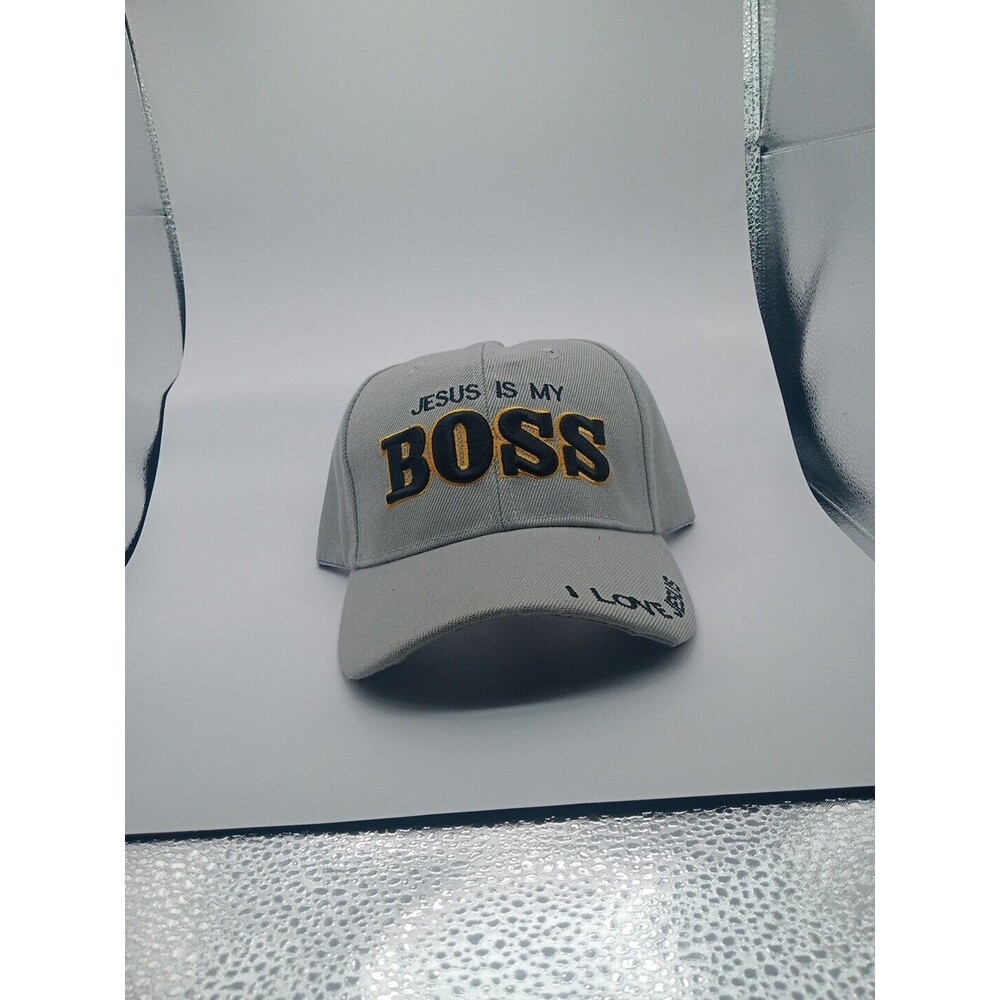 "Jesus Is My Boss" Embroidered Hat Cap Unisex  Adjustable One Size Fits All